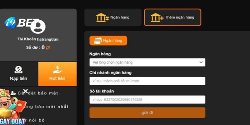 Các bước rút tiền I9Bet